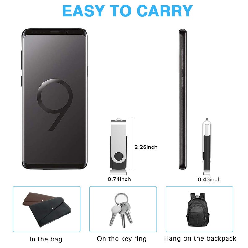 RAOYI 50 Pack 4GB USB Flash Drive, USB 2.0 Memory Stick Bulk Thumb Drives Pen Drive Zip Drive Bundle-Black - Image 4